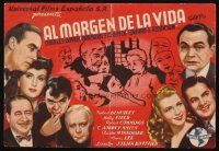 8g764 FLESH & FANTASY Spanish herald '45 art of Edward G. Robinson, Barbara Stanwyck & top cast!