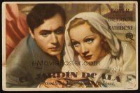 8g770 GARDEN OF ALLAH Spanish herald '47 different c/u of Marlene Dietrich & Charles Boyer!