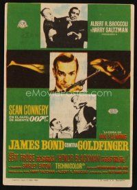 8g775 GOLDFINGER Spanish herald '65 three great images of Sean Connery as James Bond 007!