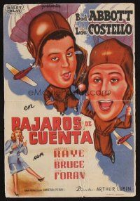 8g805 KEEP 'EM FLYING Spanish herald '44 wacky different art of Bud Abbott & Lou Costello!