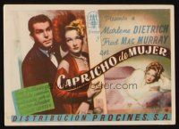 8g815 LADY IS WILLING Spanish herald '42 sexy Marlene Dietrich & Fred MacMurray, different!