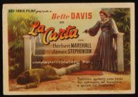 8g821 LETTER Spanish herald '42 fascinating & dangerous Bette Davis after shooting guy!