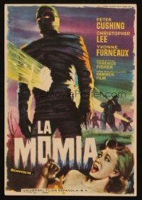 8g853 MUMMY Spanish herald '59 great art of Christopher Lee as the monster by Mac Gomez!