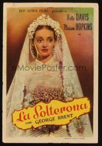 8g868 OLD MAID Spanish herald '43 different image of bride Bette Davis in wedding dress!