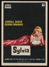 8g940 SYLVIA Spanish herald '65 different artwork of sexy Carroll Baker by Jano!