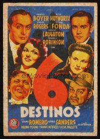 8g941 TALES OF MANHATTAN Spanish herald '45 cool different Soligo art of the all-star cast!