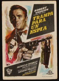 8g962 TO TRAP A SPY Spanish herald '65 Robert Vaughn, The Man from UNCLE, cool different art!