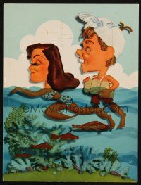 8g516 ANDY HARDY'S DOUBLE LIFE trade ad '42 Kapralik art of Mickey Rooney & Esther Williams!