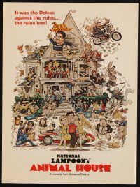 8g517 ANIMAL HOUSE screening program '78 John Belushi, Landis classic, art by Rick Meyerowitz!
