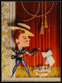 8g528 JACQUES KAPRALIK boardbacked trade ad '40s Kapralik artwork of pretty Judy Garland!