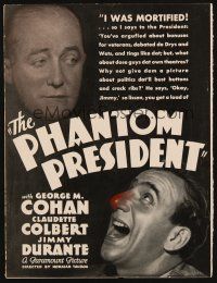 8g534 PHANTOM PRESIDENT trade ad '32 George M. Cohan & wacky Jimmy Durante!