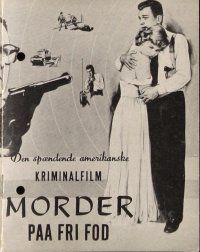 8g363 KILLER IS LOOSE Danish program '56 Budd Boetticher, Joseph Cotten, Rhonda Fleming, different