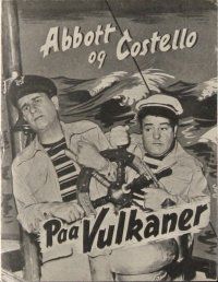 8g369 PARDON MY SARONG Danish program 1946 different images of sailors Bud Abbott & Lou Costello!