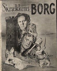 8g375 STRANGE DOOR Danish program '51 Boris Karloff, Charles Laughton, Sally Forrest, different!