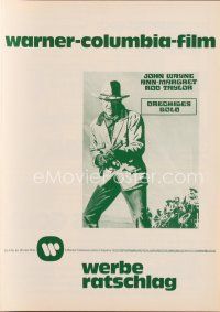 8g311 TRAIN ROBBERS German pressbook '73 cowboy John Wayne & sexy Ann-Margret!