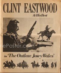 8g665 OUTLAW JOSEY WALES herald '76 Clint Eastwood is an army of one, cool double-fisted action!