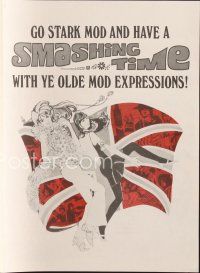 8g679 SMASHING TIME herald '68 Rita Tushingham, Lynn Redgrave, cool list of '60s English slang!