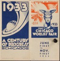 8g541 1933 CHICAGO WORLD'S FAIR promo brochure '33 wonderful images from Chicago!