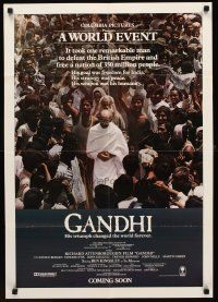 8g564 GANDHI promo brochure '82 Ben Kingsley as The Mahatma, directed by Richard Attenborough!