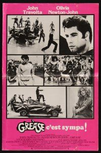 8g302 GREASE French promo brochure '78 John Travolta & Olivia Newton-John in most classic musical!