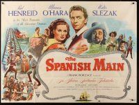 8g585 SPANISH MAIN promo brochure '45 Maureen O'Hara, Paul Henreid, Walter Slezak, first color RKO!