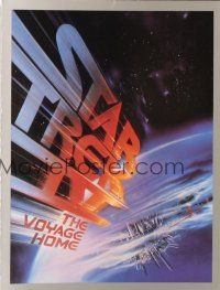 8g588 STAR TREK IV promo brochure '86 Leonard Nimoy, William Shatner, cool full-color cover art!