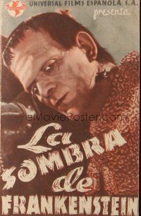 8g922 SON OF FRANKENSTEIN Spanish herald '42 Boris Karloff as monster, Bela Lugosi, Basil Rathbone