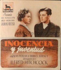 8g998 YOUNG & INNOCENT Spanish herald '37 Alfred Hitchcock, completely different image!