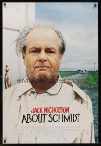 8h015 ABOUT SCHMIDT DS 1sh '02 Alexander Payne directed, great Jack Nicholson image!