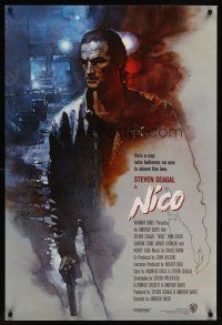 8h016 ABOVE THE LAW int'l 1sh '88 great artwork of Steven Seagal as Nico!