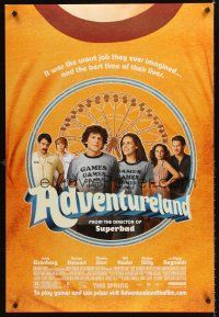 8h018 ADVENTURELAND advance DS 1sh '09 Jesse Eisenberg, Kristen Stewart, Bill Hader, Kristen Wiig!