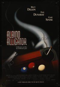8h023 ALBINO ALLIGATOR 1sh '96 directed by Kevin Spacey, Matt Dillon, art of pool table & gun!