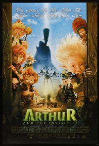 8h038 ARTHUR & THE INVISIBLES DS 1sh '06 cute animation directed by Luc Besson!