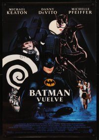 8h067 BATMAN RETURNS Spanish '92 cool images of Michael Keaton, Danny DeVito, Michelle Pfeiffer!