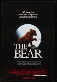 8h070 BEAR advance 1sh '89 Jean-Jacques Annaud's L'Ours, great image of baby bear!