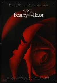 8h072 BEAUTY & THE BEAST IMAX advance DS 1sh R02 Walt Disney cartoon classic, great romantic art!