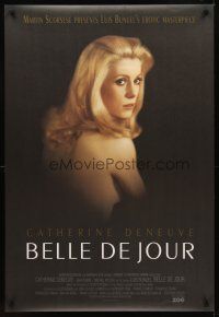8h079 BELLE DE JOUR DS 1sh R95 Luis Bunuel, great close up of sexy Catherine Deneuve!
