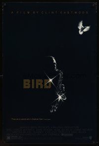 8h089 BIRD 1sh '88 directed by Clint Eastwood, biography of jazz legend Charlie Parker!