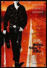 8h106 BOYS DON'T CRY 1sh '99 Hilary Swank, a true story about finding the courage to be yourself!