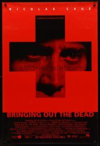 8h115 BRINGING OUT THE DEAD advance 1sh '99 paramedic Nicolas Cage, Arquette, Martin Scorsese!