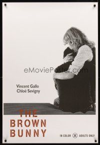 8h116 BROWN BUNNY white style 1sh '03 Vincent Gallo, Chloe Sevigny, most controversial sex movie!