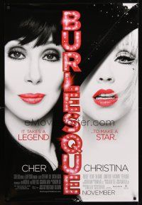 8h121 BURLESQUE advance DS 1sh '10 Eric Dane, great image of Cher & sexy Christina Aguilera!