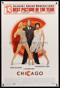 8h136 CHICAGO awards 1sh '02 sexy dancers Renee Zellweger & Catherine Zeta-Jones, Richard Gere!