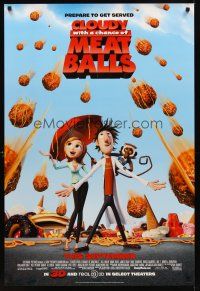 8h146 CLOUDY WITH A CHANCE OF MEATBALLS advance DS 1sh '09 Bill Hader, Anna Faris, cute animation!