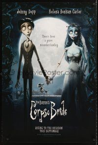 8h154 CORPSE BRIDE DS teaser 1sh '05 Tim Burton stop-motion animated horror musical!