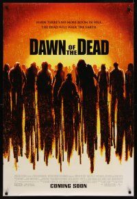8h179 DAWN OF THE DEAD advance DS 1sh '04 Sarah Polley, Ving Rhames, Jake Weber, remake!