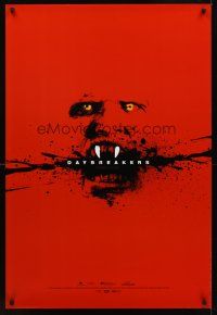 8h180 DAYBREAKERS teaser DS 1sh '09 Ethan Hawke, Sam Neill, creepy vampire art!