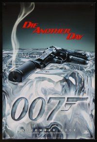8h199 DIE ANOTHER DAY ice style teaser DS 1sh '02 Pierce Brosnan as James Bond, cool image of gun melting ice