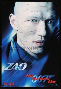 8h195 DIE ANOTHER DAY Zao style teaser 1sh '02 close-up of Rick Yune as Zao!
