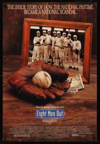 8h220 EIGHT MEN OUT 1sh '88 John Sayles, John Cusack, Chicago Black Sox, baseball!